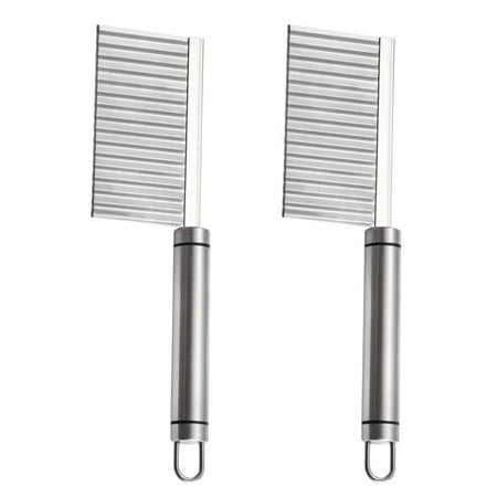 

2Pcs Stainless Steel Potato Crinkle Cutter Wavy Vegetable Cutter Chopper