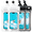 Black + Black + White+White, variant on Waterproof Phone Pouch 2 Pack, IPX8 Waterproof Phone Case for iPhone Samsung Galaxy, Touch Screen Dry Bag with Lanyard for Beach Cruise Travel Swimming Camping(Black + White)