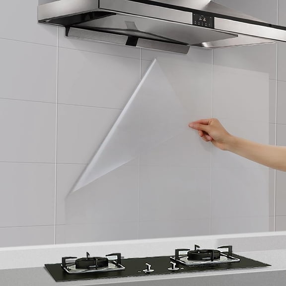 2pcs Transparent Kitchen Oil Proof Wall Sticker Heat-resistant Self Adhesive Film Covering Protective Film Shelf Drawer Liner 70x45cm