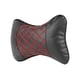 thumbnail image 1 of Almohada para el cuello del coche con correa telescópica para el reposacabezas del coche, de cuero PU duradero. Negro, 1 of 9