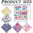 thumbnail image 2 of 6 Packs Thickened Glasses Cleaning Cloth Pink Bowknot Heart Design Microfiber Cleaning Cloth Multi-Colored Eyeglass Cleaning Cloths Soft Wipes, 2 of 9