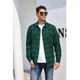 thumbnail image 3 of Alex Vando Mens Button Down Shirts Regular Fit Long Sleeve Casual Plaid Flannel Shirt, 3 of 5
