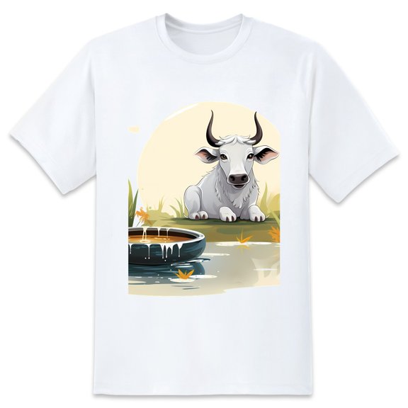 Men's Graphic TeeCow (34) Letter Print T-Shirts Round Neck Short Sleeves Sizes XS-5XL Summer Daily Casual Tops