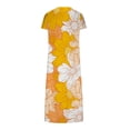 thumbnail image 5 of Fshaion Robe d'Été pour Femmes 2024 Grande Taille Manches Courtes Col en V Imprimée Robe Ample en Solde à Moins de 10!, 5 of 5