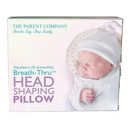 Breathe-Thru Head Shaping Baby Pillow & Pillowcase | Breathable Design & Ultra-Soft Memory Foam Head Support | For Newborns (0-6
