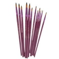 thumbnail image 1 of Miangastore Ensemble de 12 Brosses à Cheveux Rondes en Nylon (Violet), 1 of 7