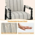 thumbnail image 5 of Gymax Accent Chair Upholstered Armchair w/ Rubber Wood Frame Ergonomic Backrest, 5 of 9