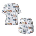 thumbnail image 5 of Lsque Trains And Cactuse Women's Short-Sleeved Pajama Set - 2 Piece Soft and Lightweight Sleepwear Set-Medium, 5 of 9