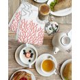 thumbnail image 4 of Teal Red Coastal Kitchen Dish Towels for Drying Dishes Set of 3, Summer Lobster Coral Nautical Waffle Weave Microfiber Hand Tea Bathroom Towels Quick Dry & Absorbent Towel 15.7x23.6, 4 of 7