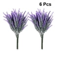 thumbnail image 2 of POINTERTECK 6pcs Artificial Flocked Lavender Bouquet Bridal Purple Flower for Wedding, 2 of 8