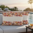 thumbnail image 5 of Orange Red Leaves Fall Outdoor Pillow Covers 20"x12" Set of 2,Waterproof Throw Pillow Covers for Patio Furniture,Autumn Botanical Thanksgiving Decorative Cushion Pillowcases for Garden Couch Sofa, 5 of 9