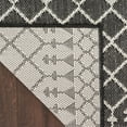 thumbnail image 4 of Nourison Positano Moroccan Trellis Flatweave Outdoor Rug Black 2' x 6', 4 of 11
