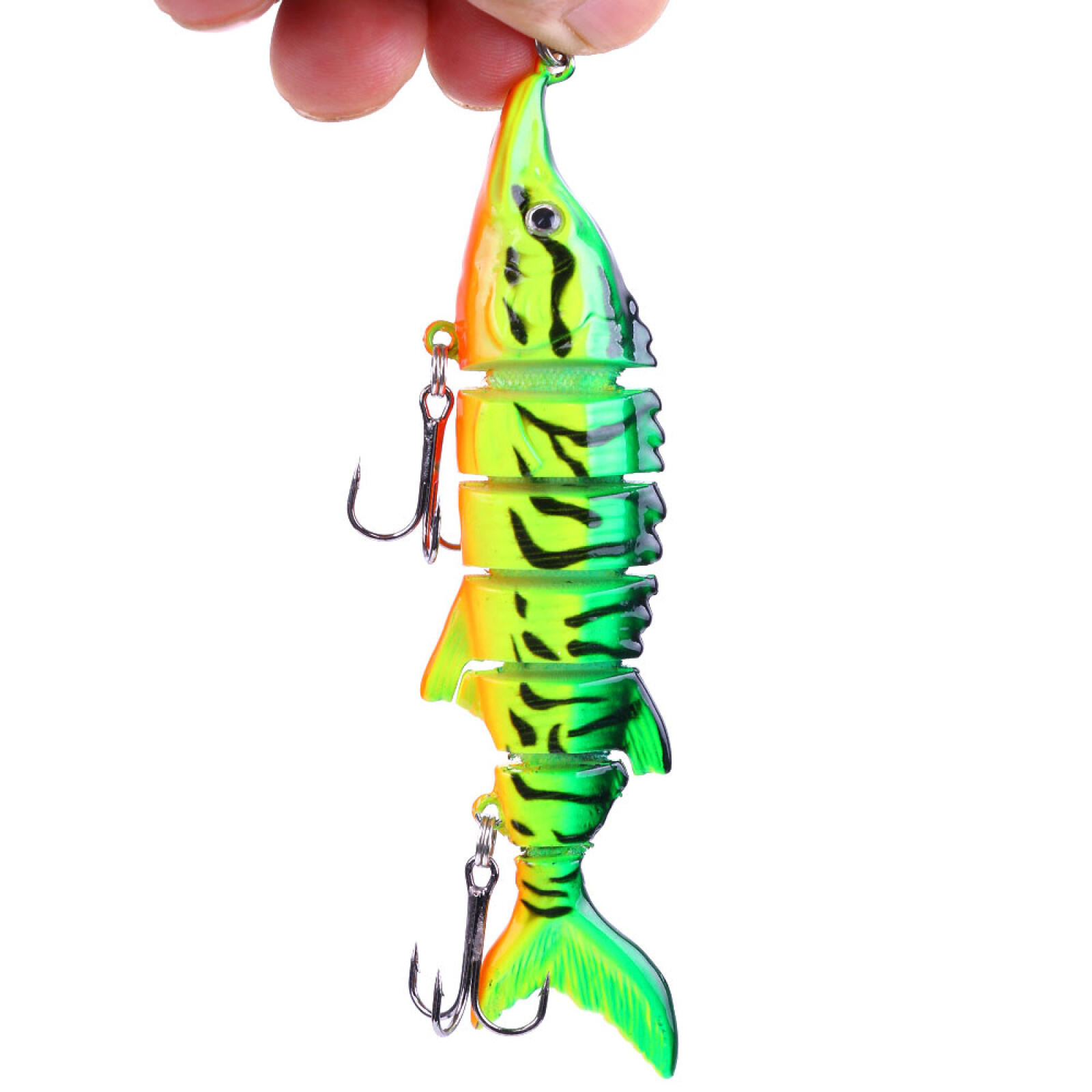 HENGJIA Fishing Lures, 6pcs Large Multi Jointed Fish Fishing Kits Slow Sinking Lifelike Swimbait Freshwater and Saltwater for Trout Bass Lures, 4.33"/0.56oz