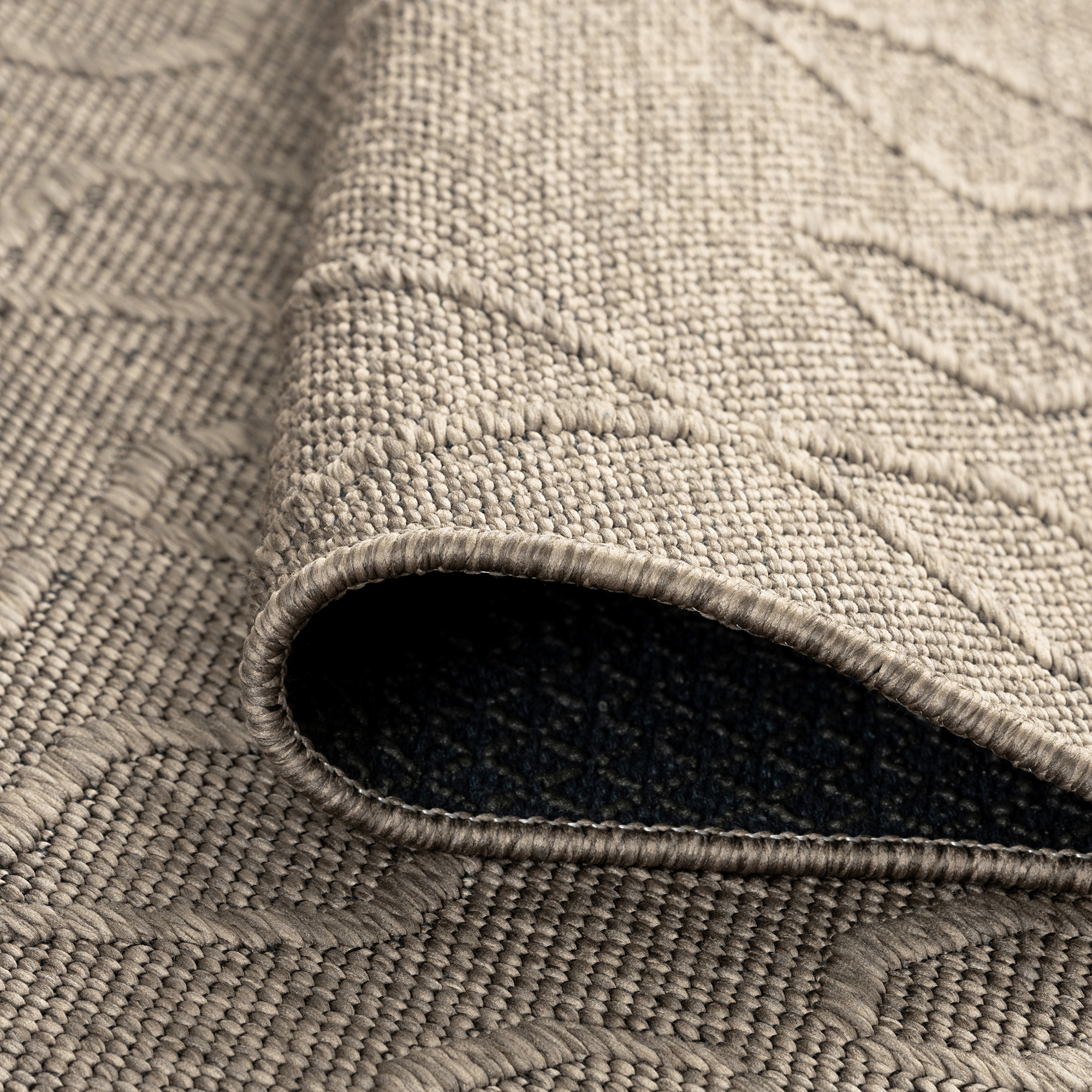 Alma Transitional 5' x 7' Brown and Coffee, Machine Washable Polyester & Cotton Indoor Area Rug