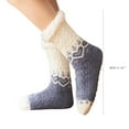 thumbnail image 3 of Femmes Non Slip Pantoufles Hiver Chaud Doux Douillet Molleton Doublé Maison Chaussettes Noël, 3 of 5