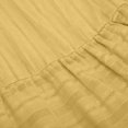 thumbnail image 5 of Qiopertar Women's V-Neck Short Sleeve Midi Dress Pleated Boho Beach Casual Summer Vacation Elastic Waist Pockets Solid Color Dresses, Yellow L, 5 of 7