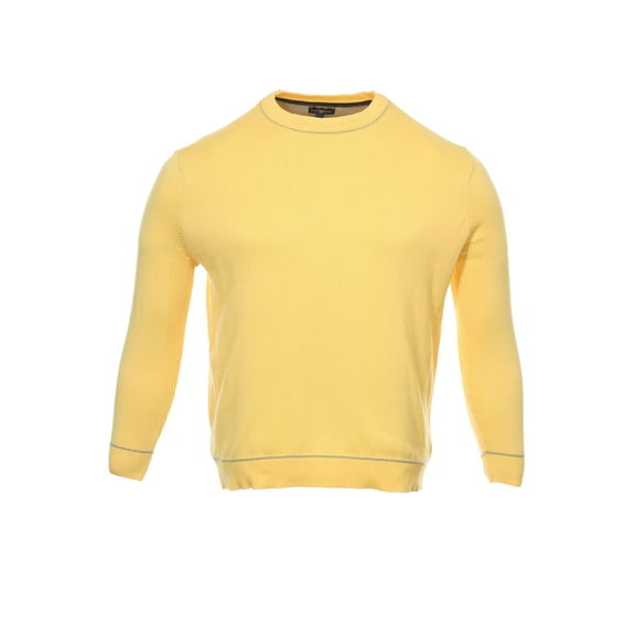 Club Room Heather Crew Neck Sweater (2X Big, Yellow)