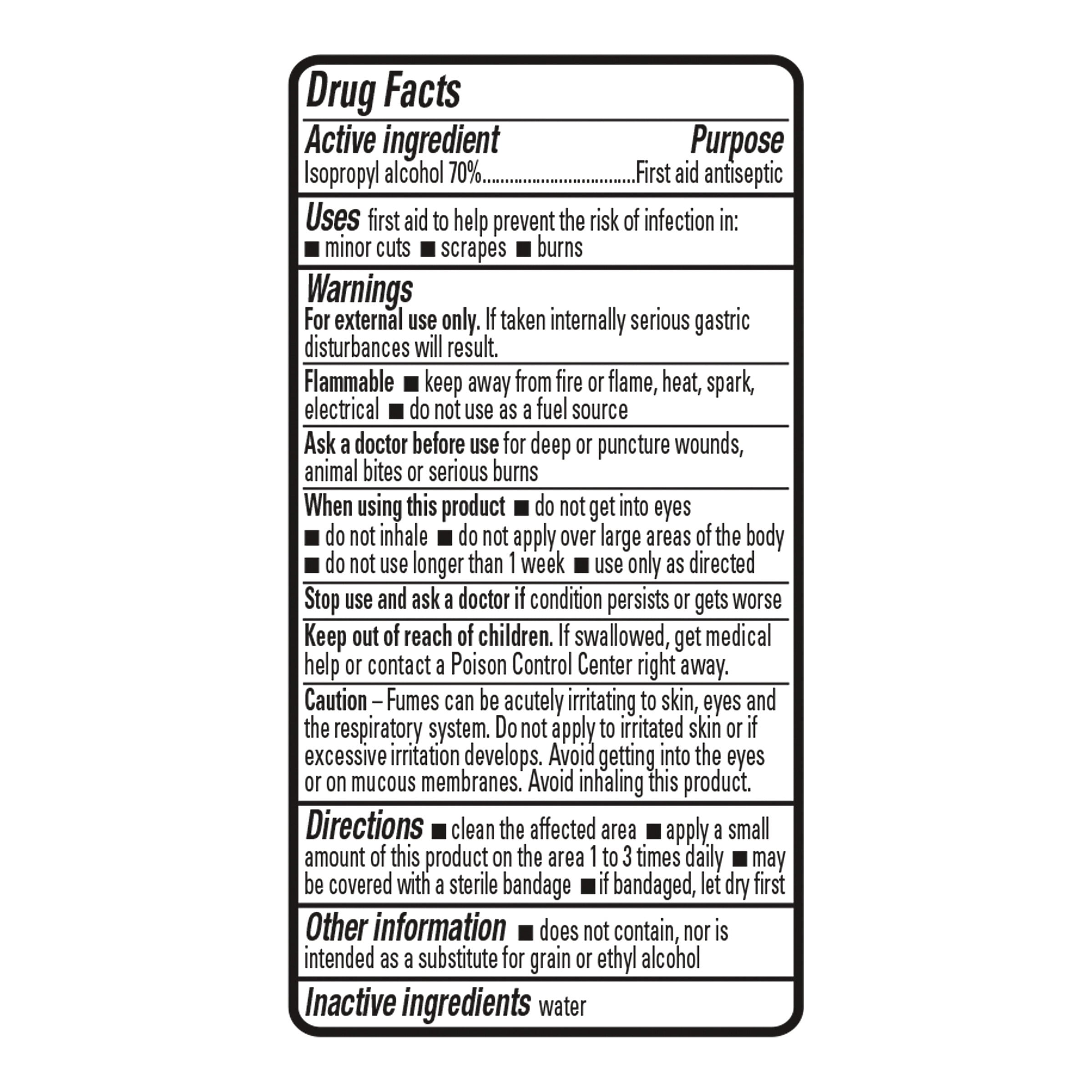 Quality Choice 70% Isopropyl Alcohol First Aid Antiseptic, 32 FL OZ - 4 Pack