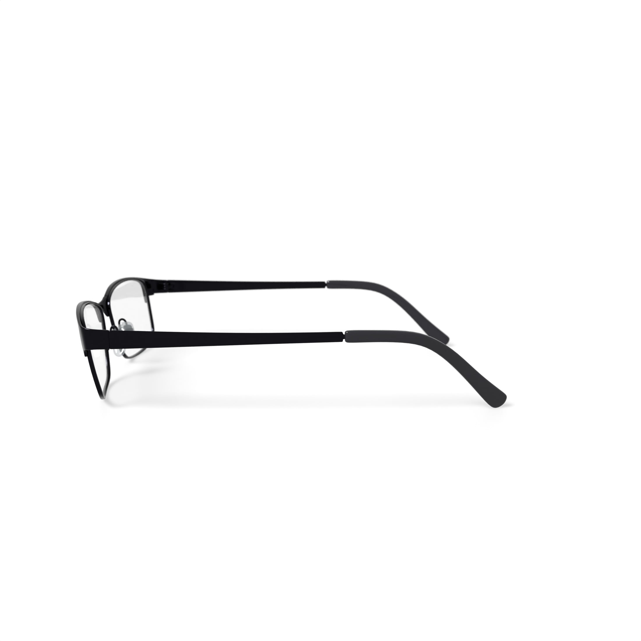 TiFlex Men's T1701 Rectangular Rectangular Prescription Eyeglasses with Case, Black/Gunmetal