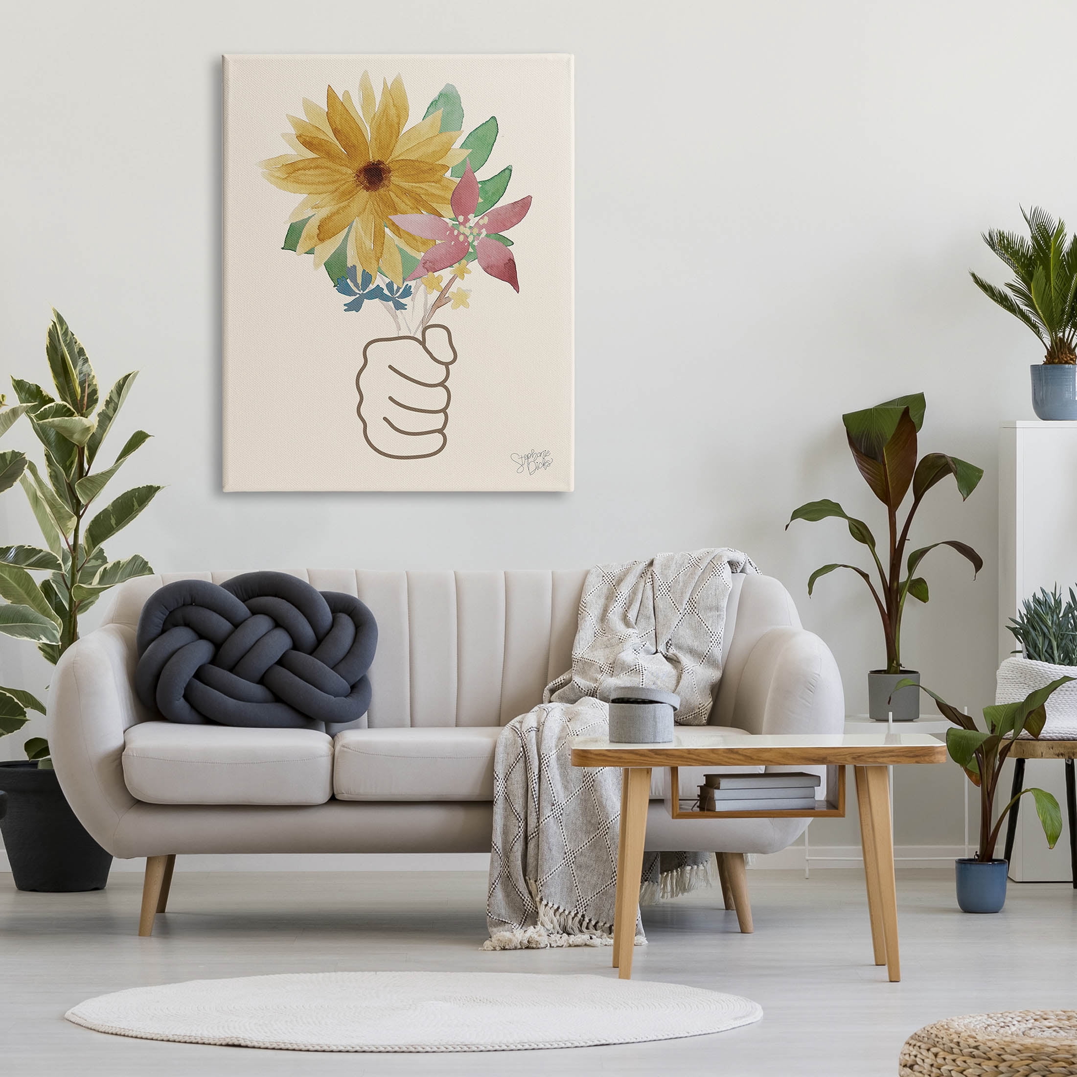 Stupell Industries Handful Flower Blossoms Graphic Art Gallery Wrapped Canvas Print Wall Art, Design by Stephanie Dicks