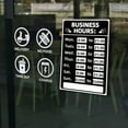 thumbnail image 2 of Luolandi Business Hours Sign Open/Closed Sign Will Return Clock With 3pcs Erasable Pen Changeable Number Sticker For Business Store black, 2 of 5