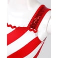 thumbnail image 6 of Miutii Kids Girls Christmas Dance Dress Sleeveless Sequins Striped Ballet Tutu Dress Figure Ice Skating Leotard Red 16, 6 of 7