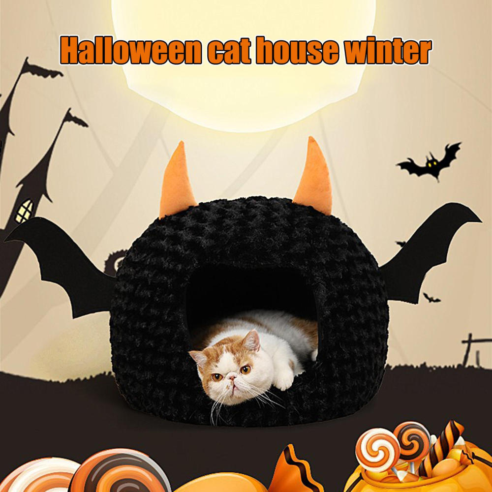 Halloween cat bed 2025