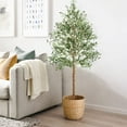 thumbnail image 4 of Danolapsi 83inch  Artificial Olive Tree Artificial Plant Tall Faux Plant for Home Decor Indoor Outdoor Office, 4 of 7