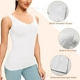 thumbnail image 4 of MANIFIQUE Women's Slimming Tank, Everyday Shapewear, Body Slimming Top, Compression Tank with Removable Pads, Sizes Small-2XL, 4 of 7