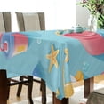 thumbnail image 5 of Yayeee Tablecloths 54" x 54" Rectangle Wrinkle Resistant Party Table Cover, Pink Beach Toys Pattern, 5 of 8