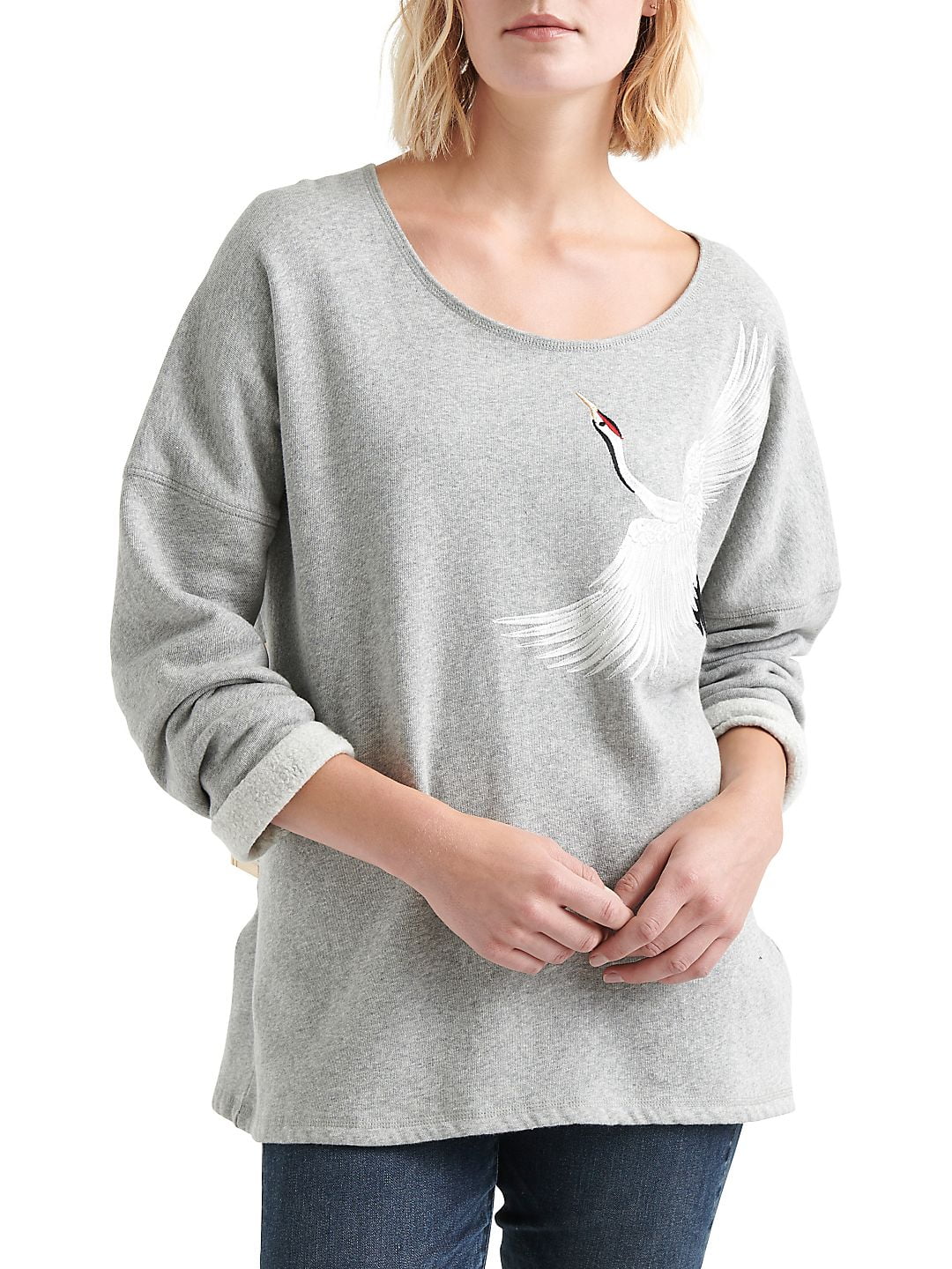Lucky brand crane sweatshirt Clearance