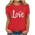 thumbnail image 6 of Valentine Tops for Women Red Love Tshirt Crew Neck Short Sleeve Shirts Valentine Blouses for Women Spring Tops 2026 Trendy, 6 of 8