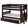 thumbnail image 3 of Camaflexi Twin over Twin Low Bunk Bed - Mission Headboard - Lateral Angle Ladder - Natural Finish, 3 of 6