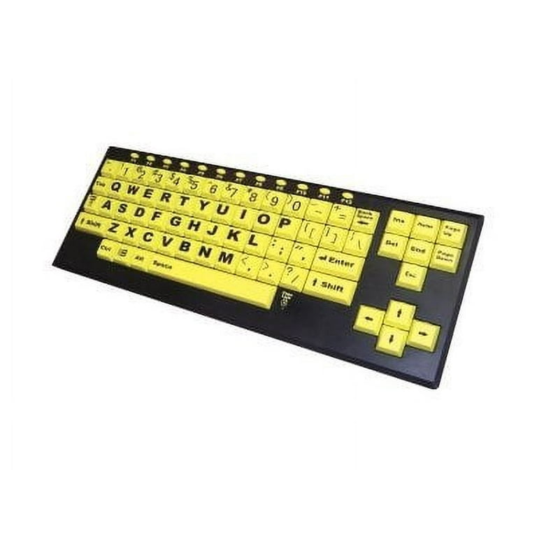 Ablenet VisionBoard 2 Large Key USB Wired Keyboard - Black, Yellow