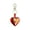 B, variant on HUANLEDASH Handmade Faux Leather Heart Keychain Good Luck Decorative Love Charm Keyring Bags Backpacks Cars Accessories