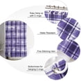 thumbnail image 5 of Waterproof Shower Curtain, Purple Checkered Polyester Fabric Bathroom Curtains with 12 Hooks, 36" W x 72" H, Vintage Watercolor Purple Plaid Quick-Drying Bathtub Curtain, 5 of 6