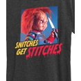 thumbnail image 3 of Chucky - Snitches Get Stitches - Womens Short Sleeve Graphic T-Shirt, 3 of 5