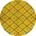 thumbnail image 1 of Ahgly Company Machine Washable Indoor Round Solid Yellow Modern Area Rugs, 6' Round, 1 of 4