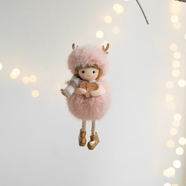 Doll Plush Christmas Tree Ornaments, Plush Doll Decorations, Soft Fabric Dolls, for Home Christmas Decor, Thanksgiving Birthday Gifts, Unique Gift Ideas, Foldable Design, Portable Storage,