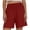 Wine, variant on Summer Casual Shorts for Womens Plus Size Fashion Cotton and Linen Solid Color Shorts Lightweight High Waist Pockets Shorts