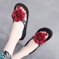 thumbnail image 5 of Women's Heeled Sandals Women Shoes Wedge Flip Flops Flower Flip Flops Women's Wedge Outer Wear Thick Sole Seaside Beach Red 39, 5 of 5