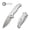 Silver, variant on CIVIVI Vyrent Pocket Knife Folding Knife with 3.48" Black Stonewashed Nitro-X7 Blade Black G10 Contoured Handle C25037-1