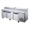 thumbnail image 3 of Dukers DPP90-12-S3 Commercial 3-Door Pizza Prep Table Refrigerator, 3 of 5