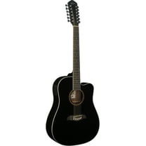 Oscar Schmidt OD312CE 12-String Acoustic Electric Guitar, Black