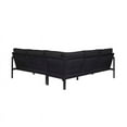 thumbnail image 4 of Linon Turner Lightweight Outdoor Sectional with Black Cushions, Black Aluminum, 4 of 14