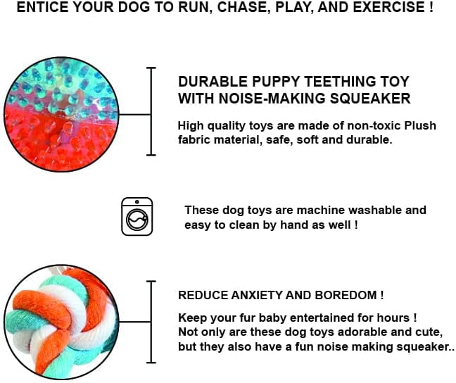 Animal Planet Spikey Round Rubber Toy with Rope
