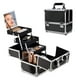 thumbnail image 1 of Maletin para Maquillaje, Estuche de Maquillaje Profesional con 3 Bandejas y Espejo, Caja de Maquillaje Portátil con Cerradura, Aluminio Caja para Maquillaje Ideal Para Viajes y Cosmetiquera (Negro), 1 of 6