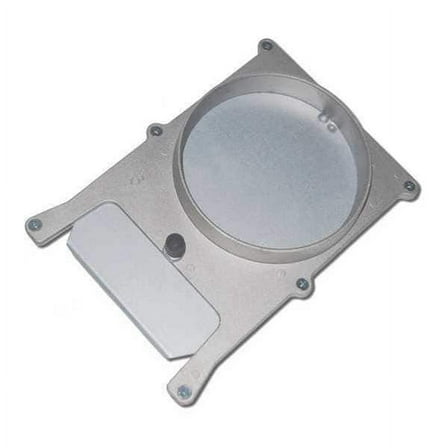 Blast Gate, Cast Aluminum Body, Galvanized Steel Gate, 15 in W, 6 55/64 in L