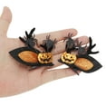 thumbnail image 2 of Unique Bargains 1 Pair Hair Clip Fashion Duckbill Clip Pumpkin Halloween 2 Hair Barrettes Black Orange, 2 of 5