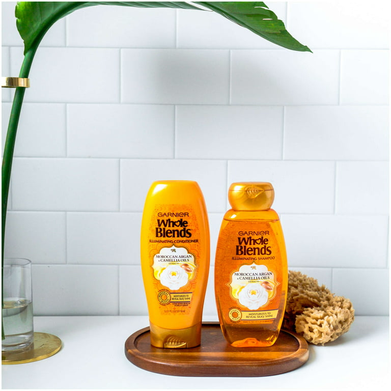 Garnier Whole Illuminating Shampoo with Moroccan Argan and Camellia Oil, 12.5 fl oz - Walmart.com